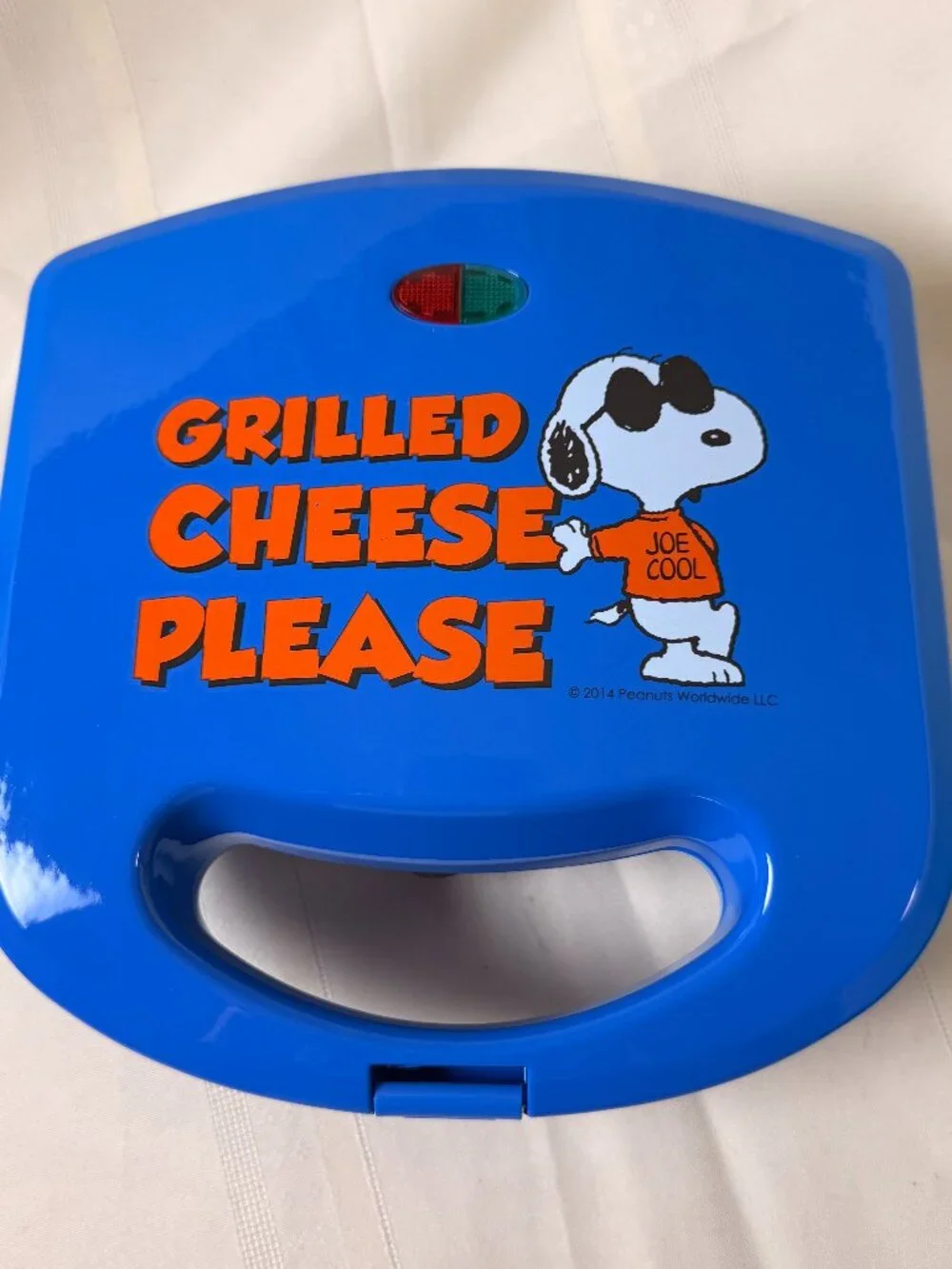 Vintage 1990's Smart Planet Snoopy Grilled Cheese Maker Peanuts Joe Cool Blue